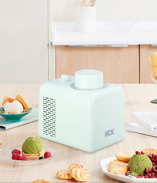 HCK哈士奇冰淇淋机家用小型自制迷你水果雪糕DIY冰激凌甜筒机 商品图0