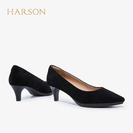 2楼HS17902尖头小跟通勤舒适羊皮和羊反绒鞋款HARSON女鞋（新百购） 商品图0