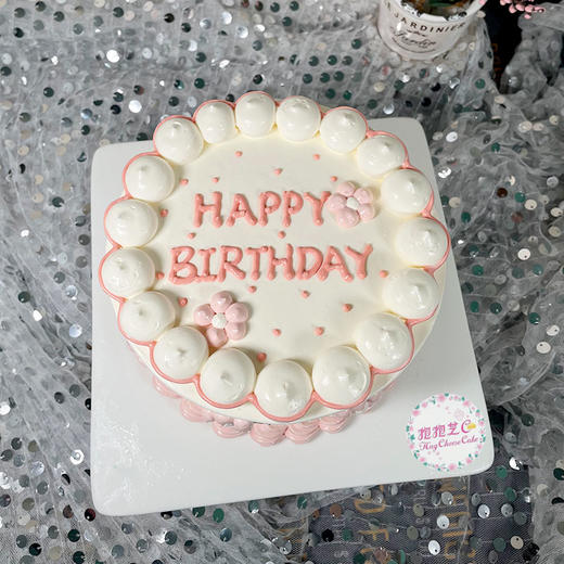 粉色系复古蛋糕，粉色的花朵也太温柔啦 商品图3