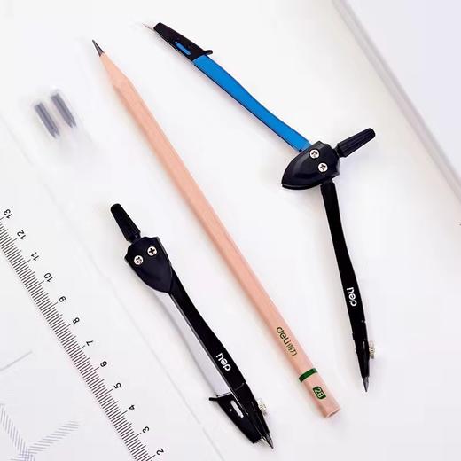 得力8646小规格金属圆规学生画图工具专业设计工程绘制图考试专用 商品图2
