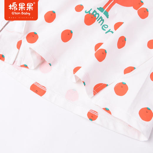 棉果果夏季女童纯棉印花短袖T恤M222140222284 商品图1