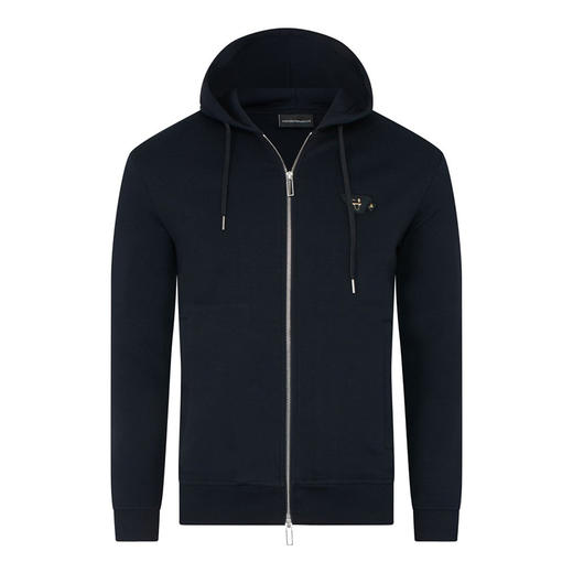 EMPORIO ARMANI 阿玛尼 拉链连帽 男士卫衣 蓝色 3L1MFF 1JHSZ 0948 商品图0