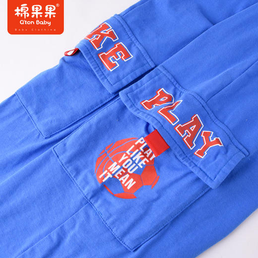 棉果果夏季男童纯棉针织七分工装裤M212201222275 商品图4