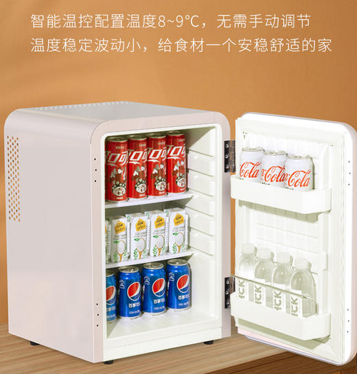 HCK哈士奇 BC-40RSA复古小冰箱家用单门小型客厅卧室静音节能冷藏 商品图2