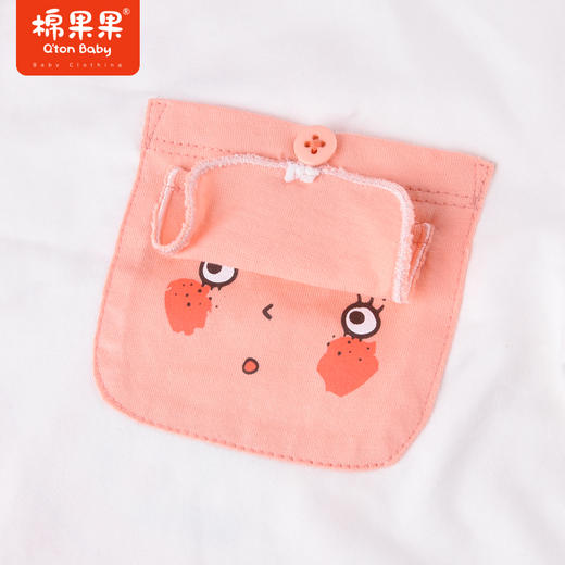 棉果果夏季女童纯棉落肩短袖T恤M222140222252 商品图3
