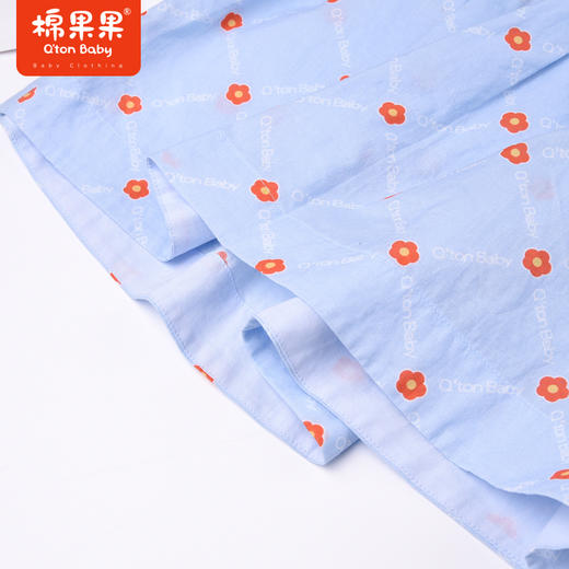 棉果果夏季女童纯棉印花短袖连衣裙M222701222258 商品图4