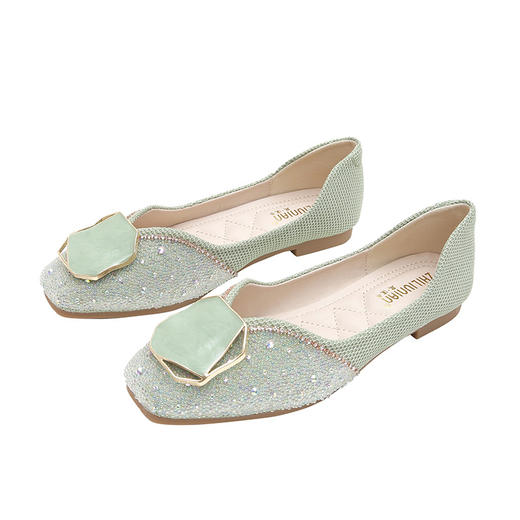 软底方头平底单鞋时尚豆豆鞋温柔鞋  ZA-K4 商品图4