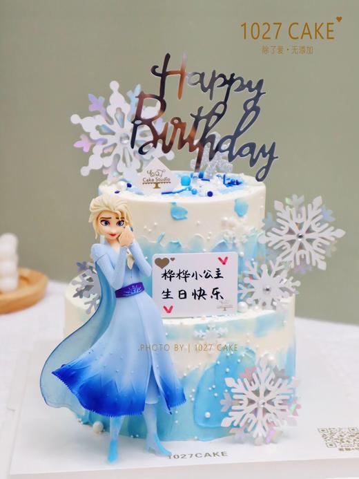1027CAKE | 双层  爱莎主题 冰雪奇缘 公主蛋糕 商品图3