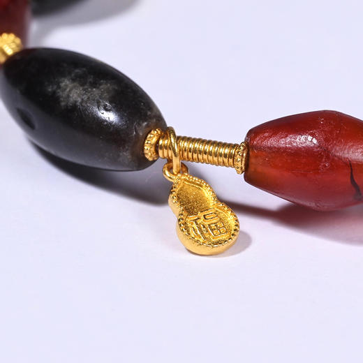 西亚高古红黑玛瑙+青金石手串 商品图4
