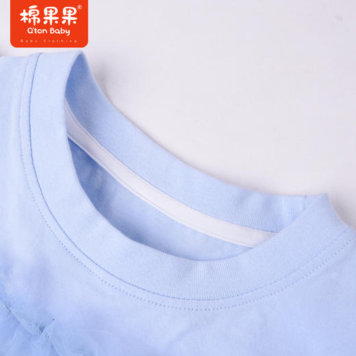 棉果果夏季女童纯棉纱纱短袖连衣裙M222701422304 商品图7