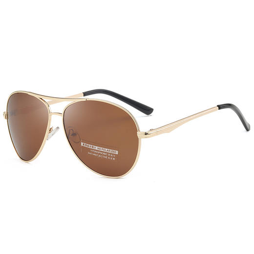 「买一送一，再送眼镜盒！偏光太阳镜」男女同款男女士偏光太阳镜 居家日用金属蛤蟆镜墨镜夜视偏光镜 商品图2