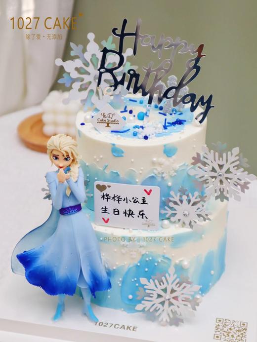 1027CAKE | 双层  爱莎主题 冰雪奇缘 公主蛋糕 商品图2