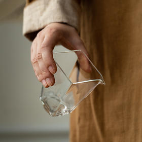 吉橙中式无把手玻璃公道杯高硼硅家用功夫茶品茗杯加厚耐高温茶具