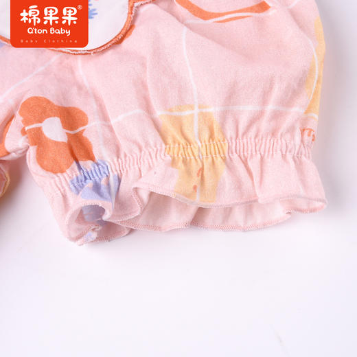 棉果果夏季女童纯棉大翻领短袖连衣裙M222701222301 商品图5