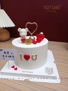1027CAKE  | 520  爱的告白 小熊 周年纪念 情人节