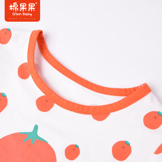 棉果果夏季女童纯棉印花短袖T恤M222140222284 商品图4