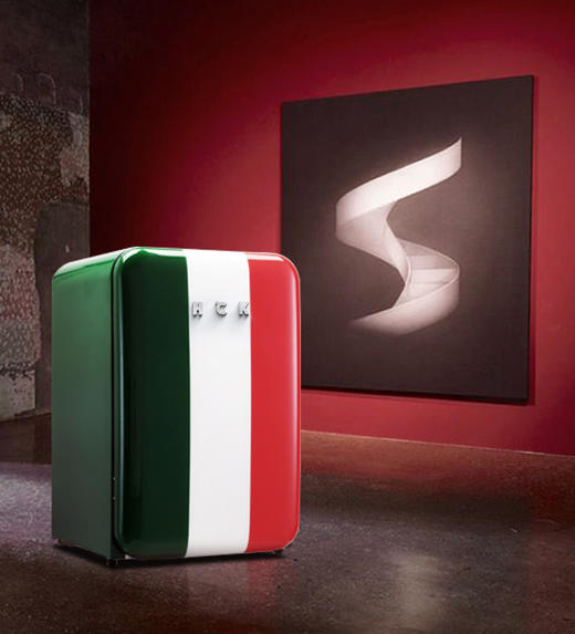 HCK哈士奇130RBA复古冰箱单门办公室家用冷藏冷冻 商品图1