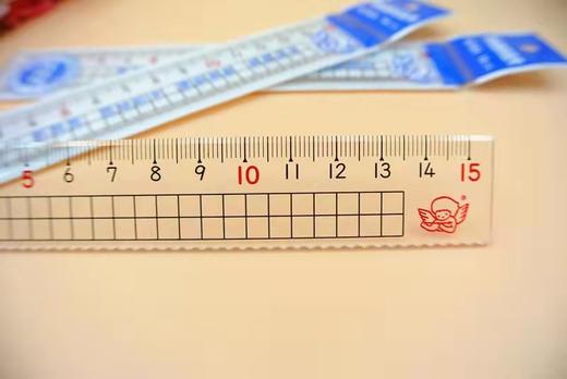 小天使有机波纹尺子15厘米20厘米2用尺学生透明波浪尺儿童绘图尺 商品图2