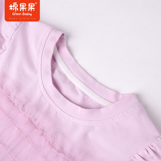 棉果果夏季女童纯棉纱纱短袖连衣裙M222701422305 商品图4