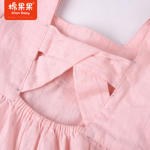 棉果果夏季女童纯棉泡泡短袖连衣裙M222701222285 商品图4