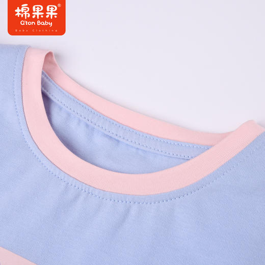 棉果果夏季女童纯棉泡泡短袖T恤M222140222283 商品图1