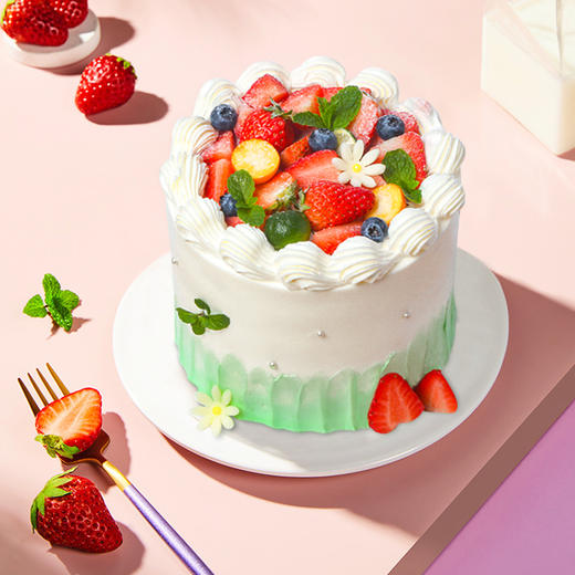 春日限定-莓好春光 6寸高款蛋糕  提前4小时下单，免费送货上门 商品图1
