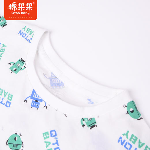 棉果果夏季男童纯棉满印短袖T恤舒适柔软M212140222318 商品图1