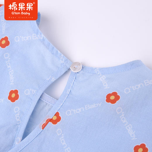 棉果果夏季女童纯棉印花短袖连衣裙M222701222258 商品图2
