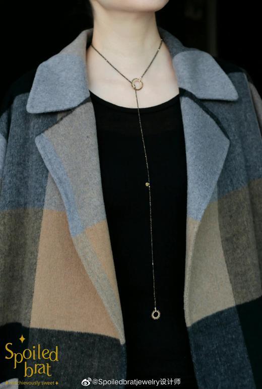 SpoiledBrat Jewelry 尖晶石同心圆长链 商品图3