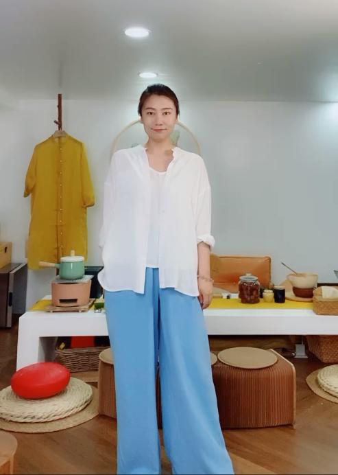 预售——福利款：春款阔腿裤（20709251-月白） 商品图0