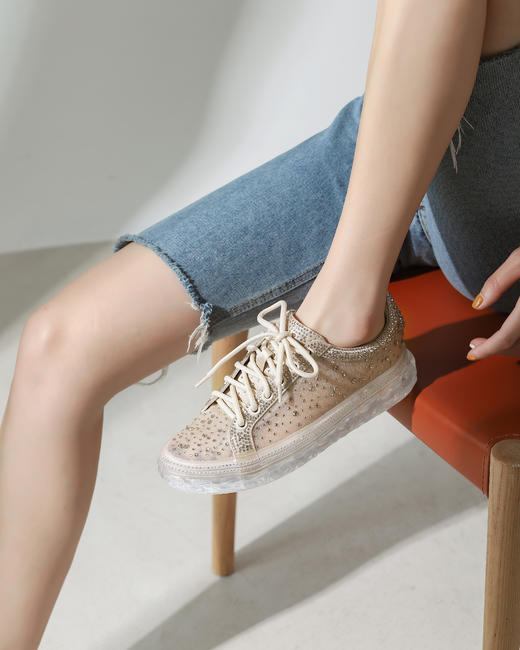 IUIU SECOND夏季仿钻休闲舒适平底女鞋 商品图2