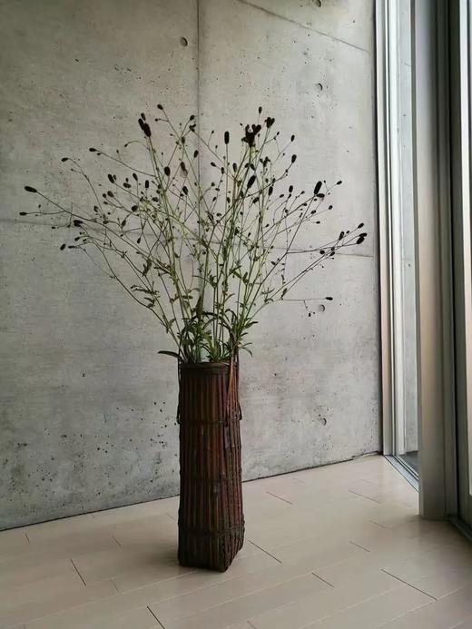 竹编提梁直筒式花器，顺丰包邮 商品图8