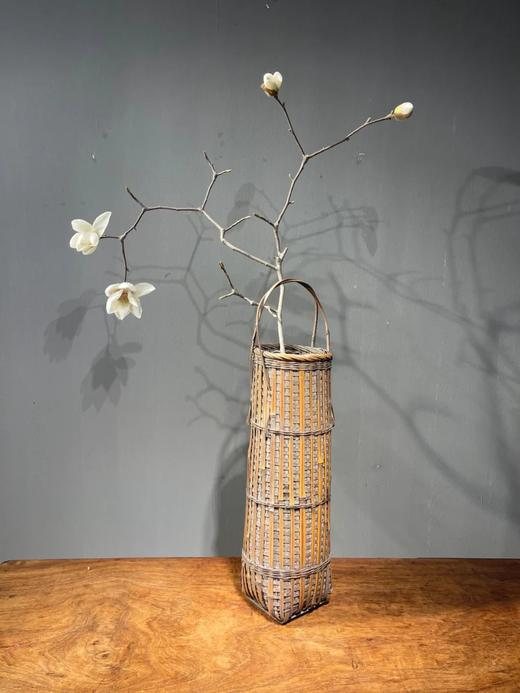竹编提梁直筒式花器，顺丰包邮 商品图7