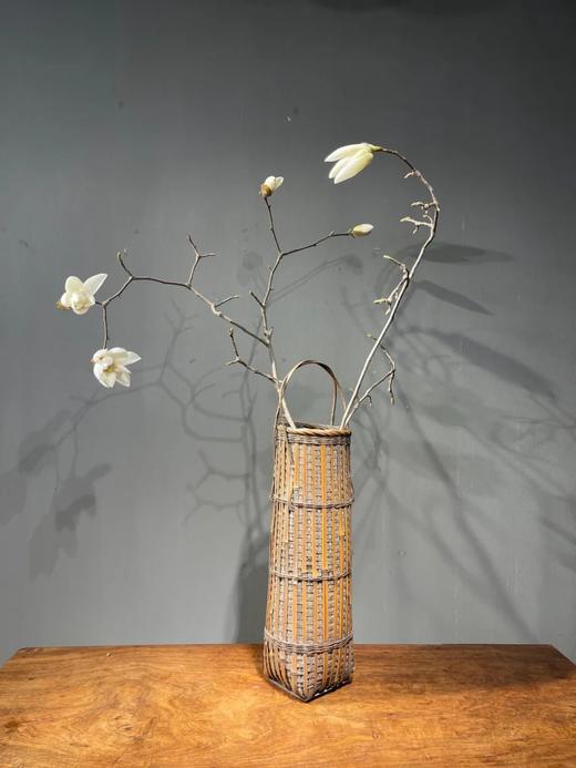 竹编提梁直筒式花器，顺丰包邮 商品图6