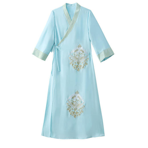 XYFFS8186新款中国风优雅气质系带飘逸刺绣汉服连衣裙 商品图6