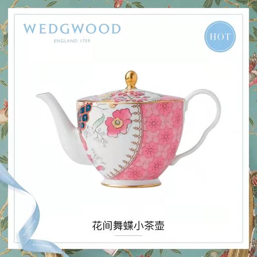 【6F】WEDGWOOD威基伍德花间舞蝶骨瓷欧式带盖小茶壶500mI礼盒装 商品图0