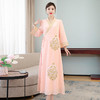 XYFFS8186新款中国风优雅气质系带飘逸刺绣汉服连衣裙 商品缩略图3