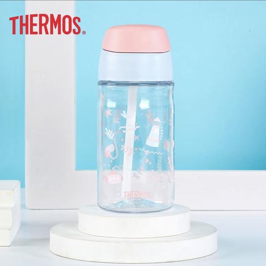 膳魔师tritan吸管杯（带杯套粉）400ml 商品图0