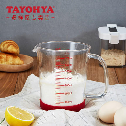 多样屋Passion耐热玻璃梯形量杯家用烘焙工具带刻度 商品图2