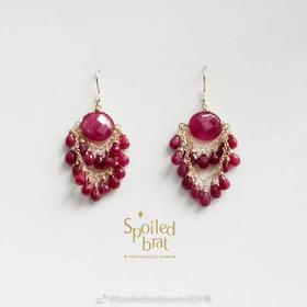 SpoiledBrat Jewelry 风铃系列红宝石耳环