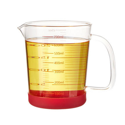 多样屋Passion耐热玻璃梯形量杯家用烘焙工具带刻度 商品图0