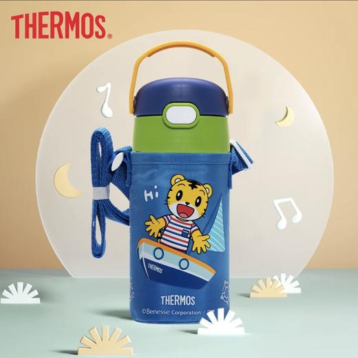 膳魔师巧虎联名款tritan吸管杯（带杯套蓝）400ml 商品图0