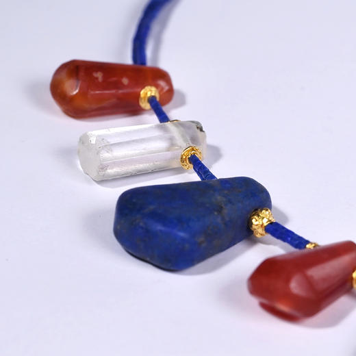 红蓝CP古珠坠混搭锁骨链 商品图4