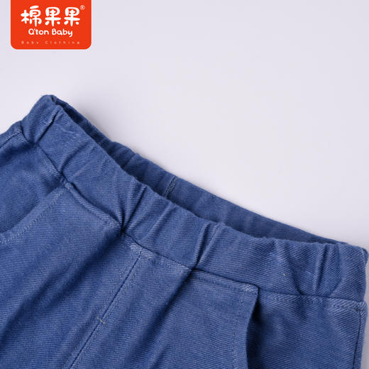 棉果果夏季男童纯棉针织七分裤牛仔色时尚百搭M212201222335 商品图5