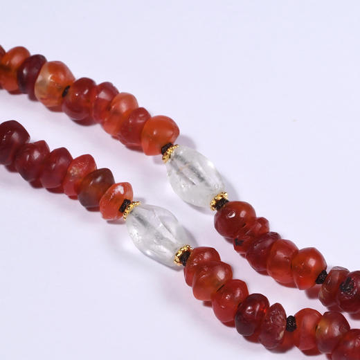西亚高古八棱白水晶+红玛瑙项链 商品图5