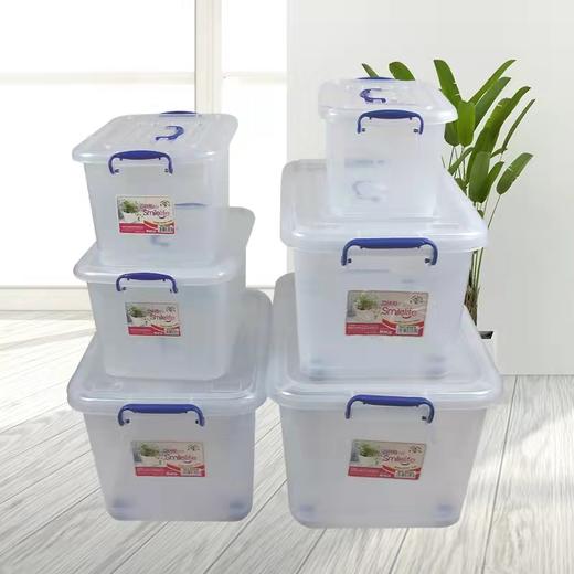 透明收纳箱有盖加厚储物箱特大号胶箱有轮衣服整理箱玩具塑料收纳盒子1个 商品图2