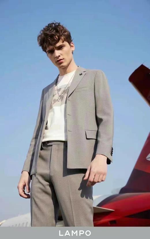 【4F】蓝豹正装灰色素面西服 商品图2