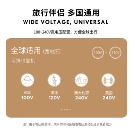 摩飞便携式烧电热水壶304不锈钢双层防烫防干烧电水壶魔飞小型静音自动保温断电旅行水壶MR6090 商品图1