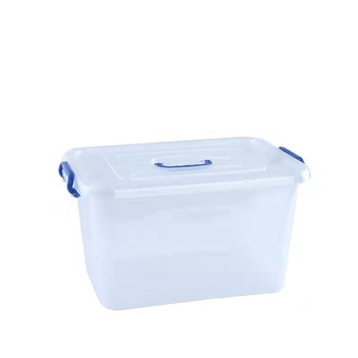 透明收纳箱有盖加厚储物箱特大号胶箱有轮衣服整理箱玩具塑料收纳盒子1个 商品图4