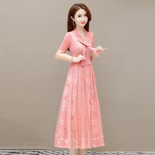 YWE BZYH7531气质高贵阔太太短袖连衣裙 商品图2